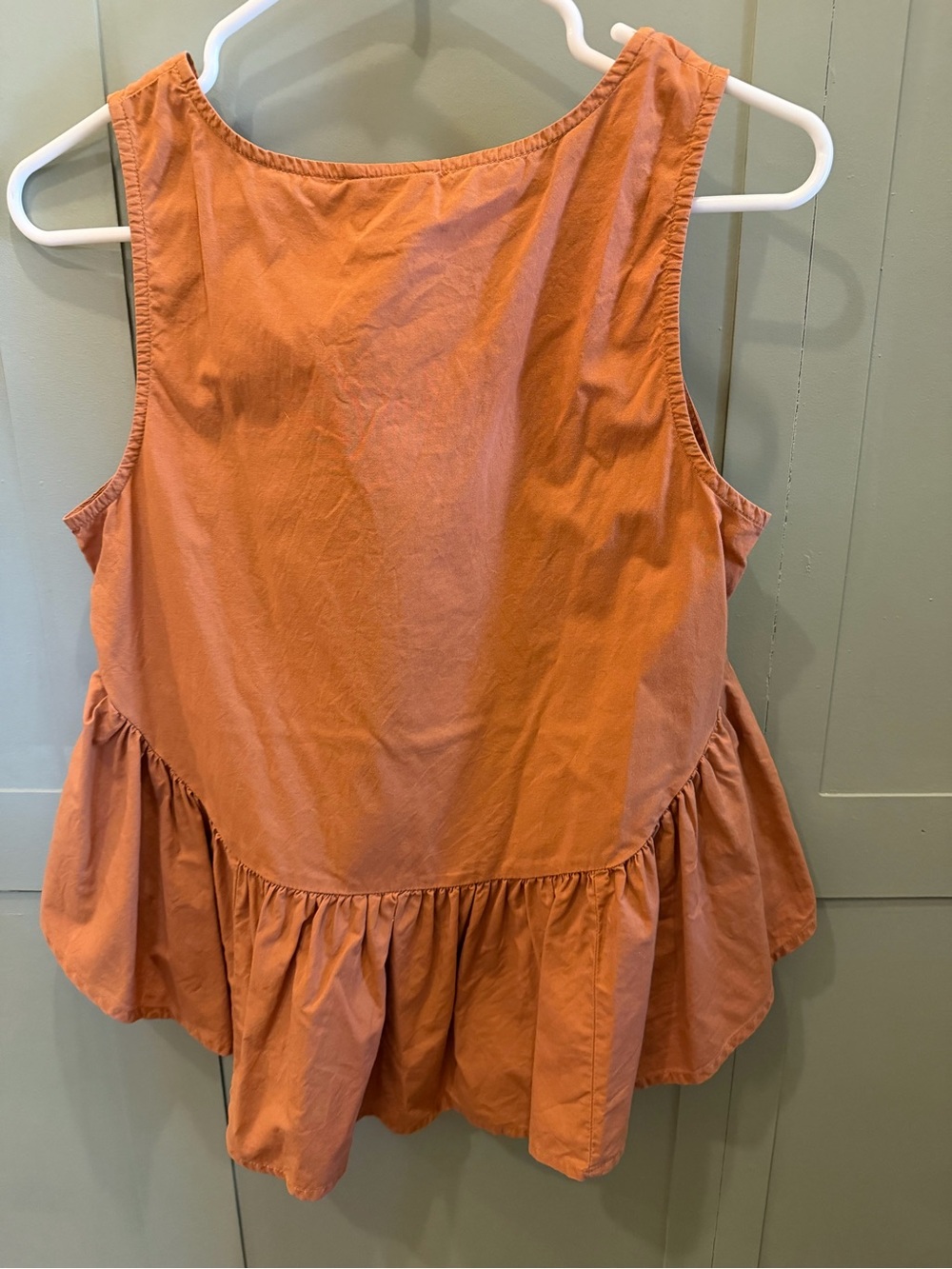 Anthro Rust Eyelet Peplum Tank Top - Picture 4 of 5